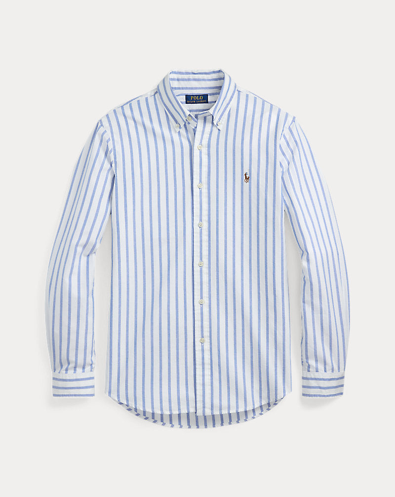 Custom Fit Striped Oxford Shirt Blue/White