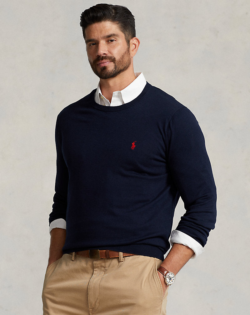 Cotton Crewneck Jumper Hunter Navy