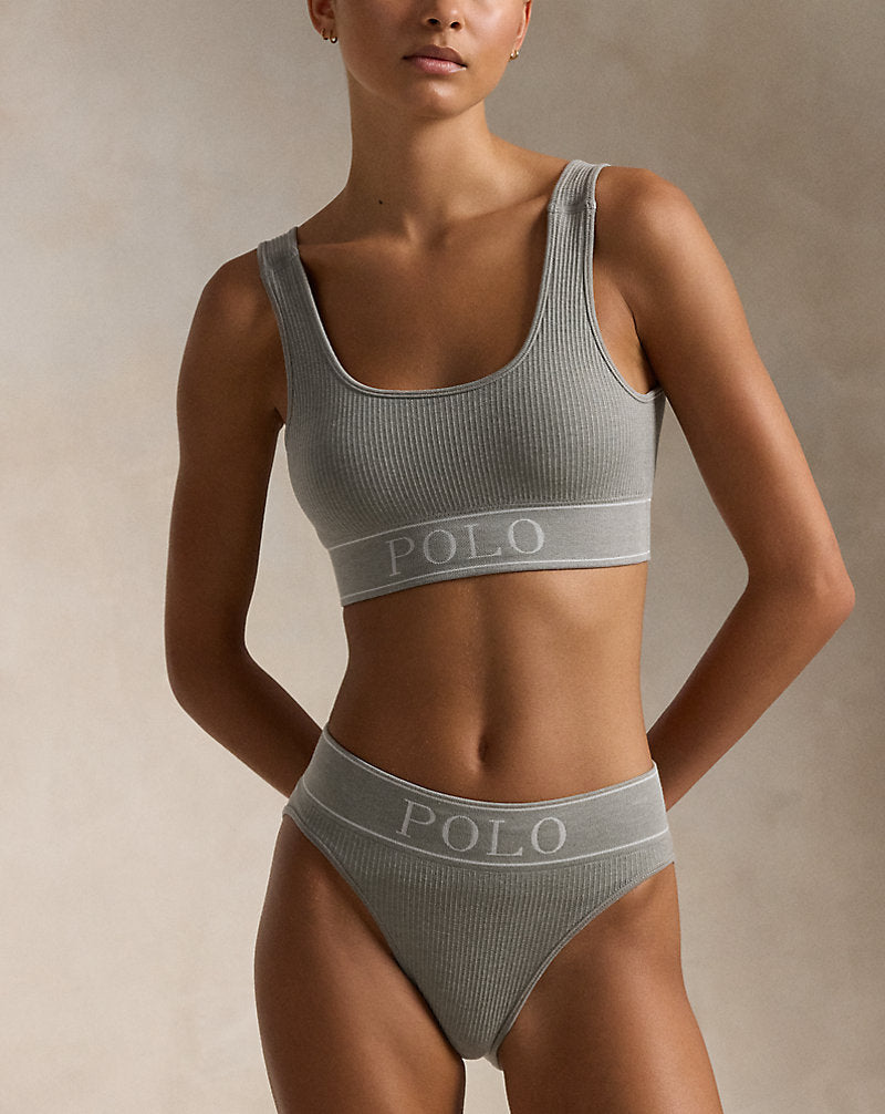Logo Seamless High-Rise Brief Heather Grey