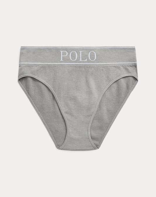 Logo Seamless High-Rise Brief Heather Grey