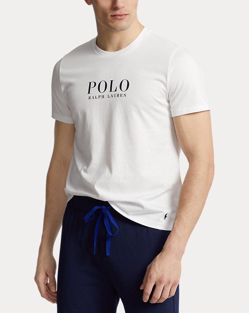 Logo Cotton Jersey Sleep Shirt White