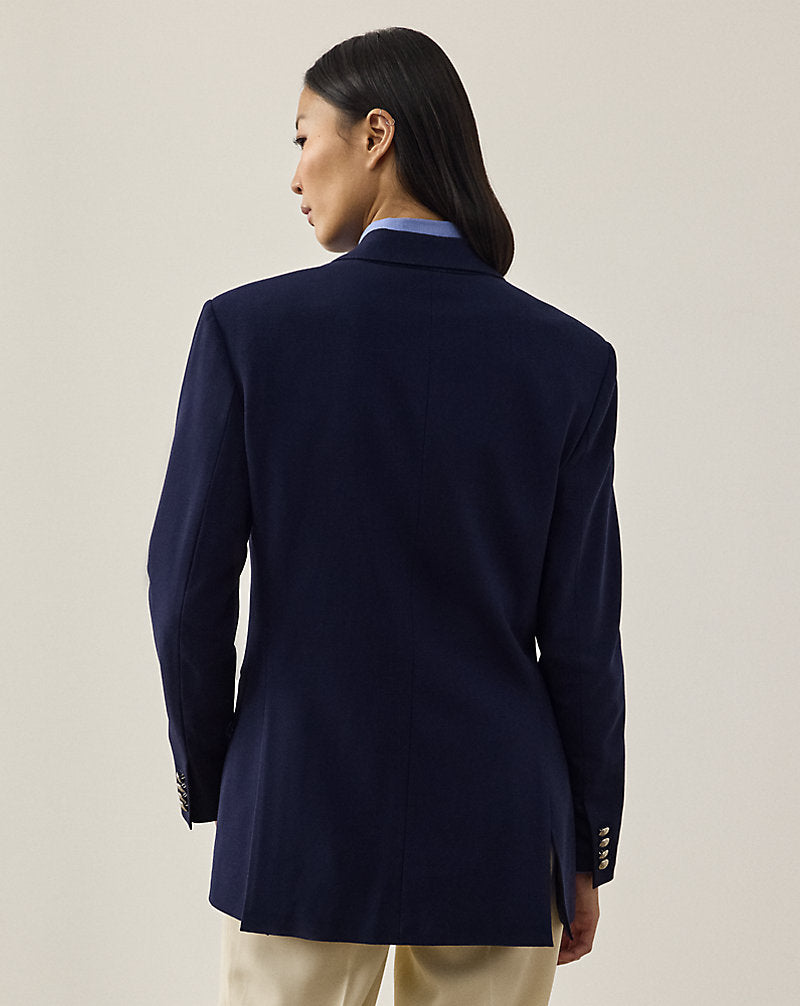 Shelden Wool Crepe Jacket Lux Navy
