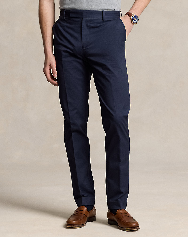 Stretch Chino Suit Trouser Nautical Ink