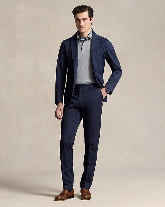 Stretch Chino Suit Trouser Nautical Ink