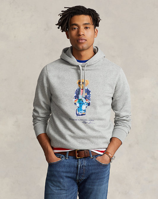 Polo Bear Fleece Hoodie Andover Htr Regatta
