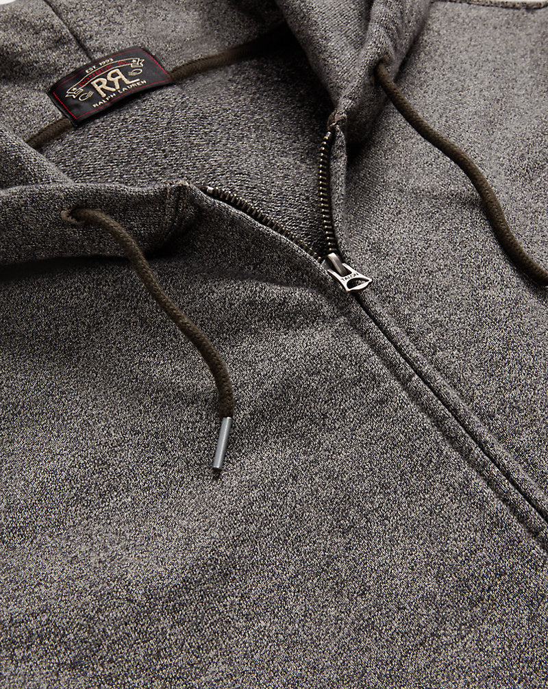 French Terry Full-Zip Hoodie Charcoal Heather