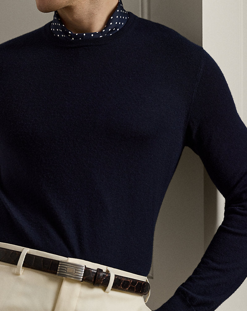 Cashmere Crewneck Jumper Classic Chairman Navy