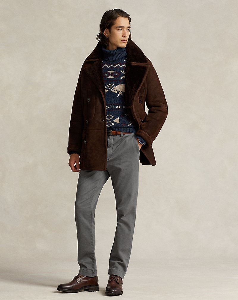 Stretch Slim Fit Knitlike Chino Trouser Dark Metal