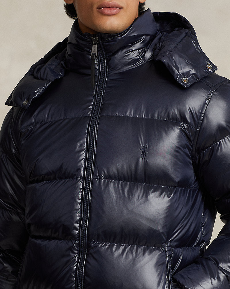 The Decker Glossed Down Jacket Collection Navy Glossy
