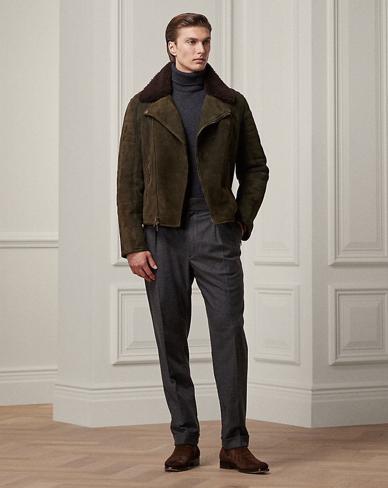 Cashmere Roll Neck Jumper Dark Grey Melange