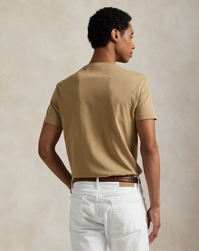 Custom Slim Fit Jersey Crewneck T-Shirt Caf¨¦ Tan