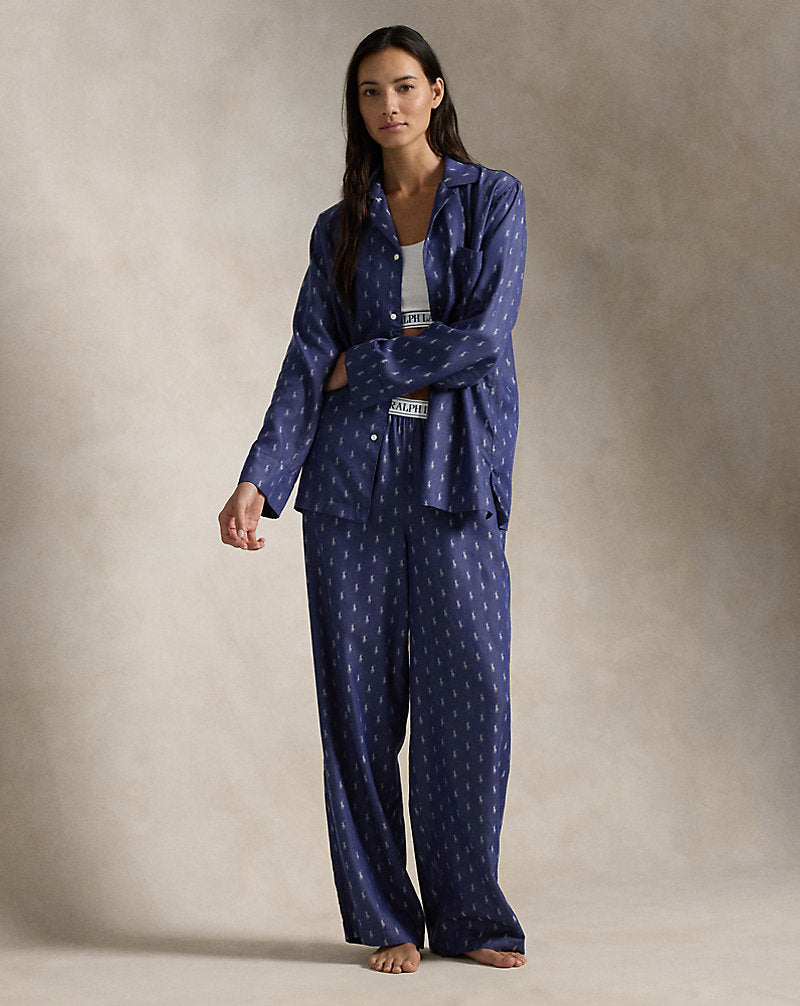 Allover Pony Pyjama Set Navy