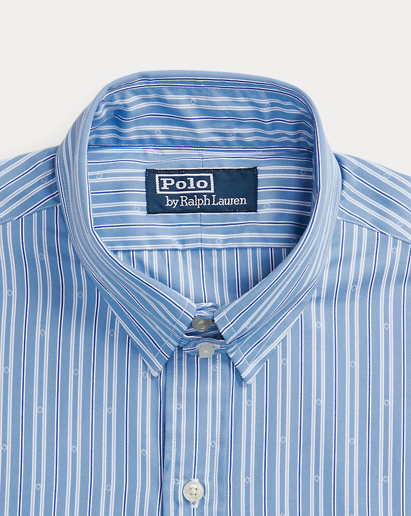 Custom Fit Striped Dobby Shirt Fall Blue/White