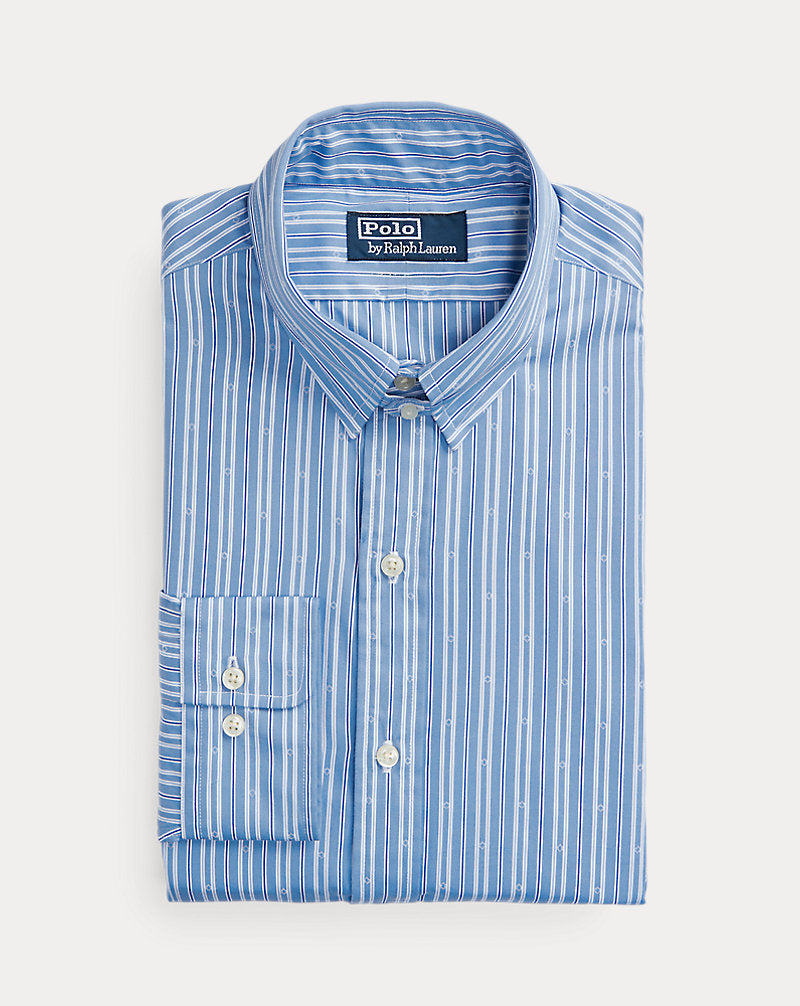 Custom Fit Striped Dobby Shirt Fall Blue/White