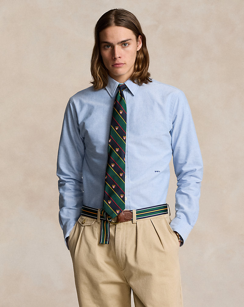 Custom Fit Monogram Oxford Shirt Bsr Blue