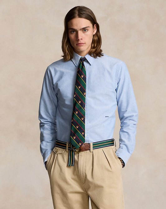 Custom Fit Monogram Oxford Shirt Bsr Blue