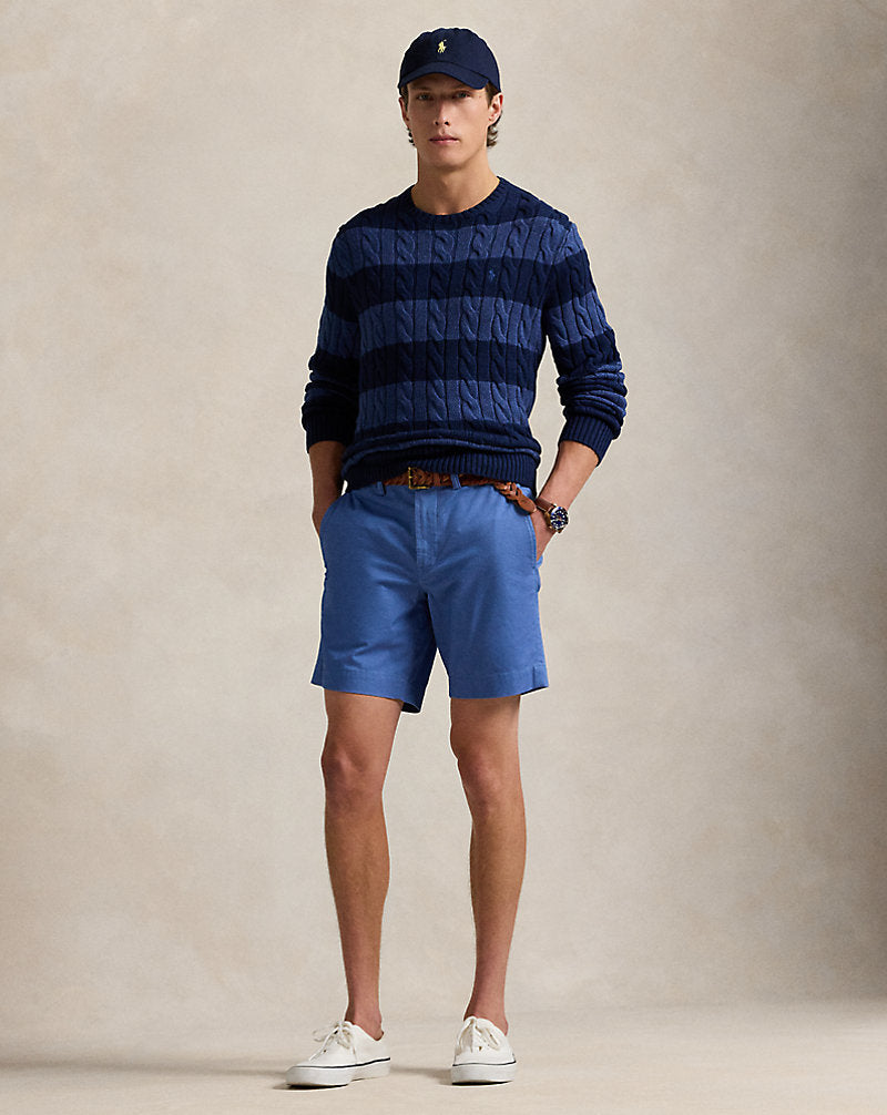 20.5 cm Stretch Straight Fit Chino Short Nimes Blue