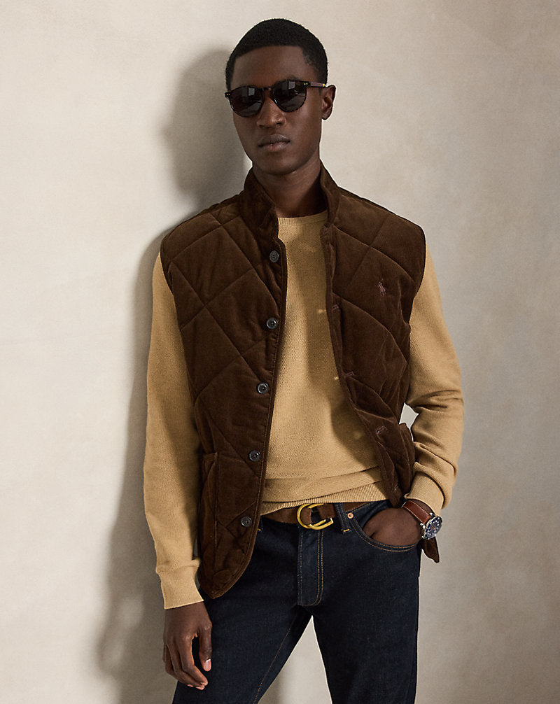 Mesh-Knit Cotton Crewneck Jumper Camel Melange