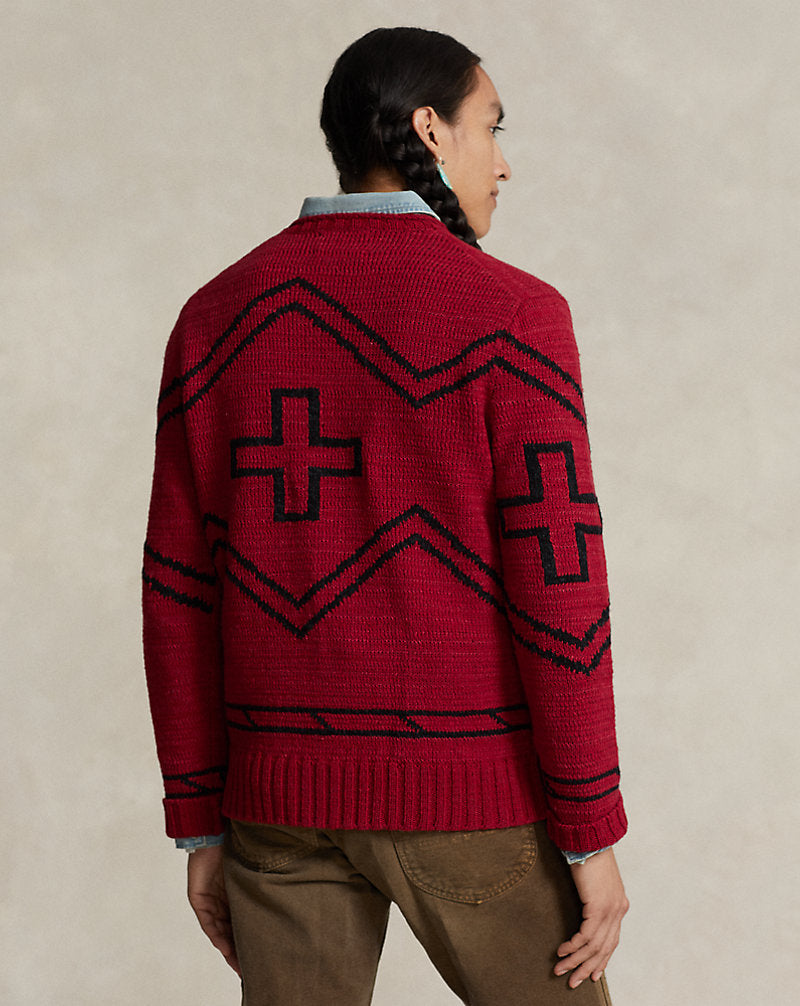 Naiomi Glasses Wool-Blend Jumper Red Combo