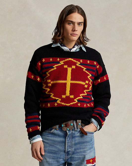Naiomi Glasses Wool-Blend Jumper Black Combo