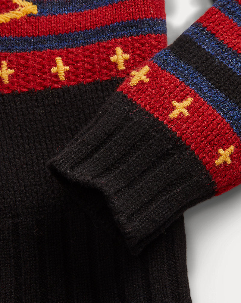 Naiomi Glasses Wool-Blend Jumper Black Combo