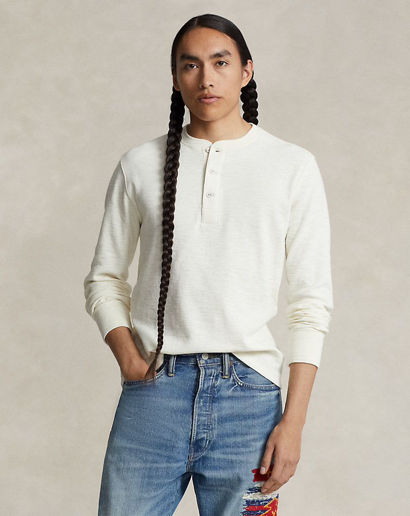 Naiomi Glasses Henley Shirt Warm Cream