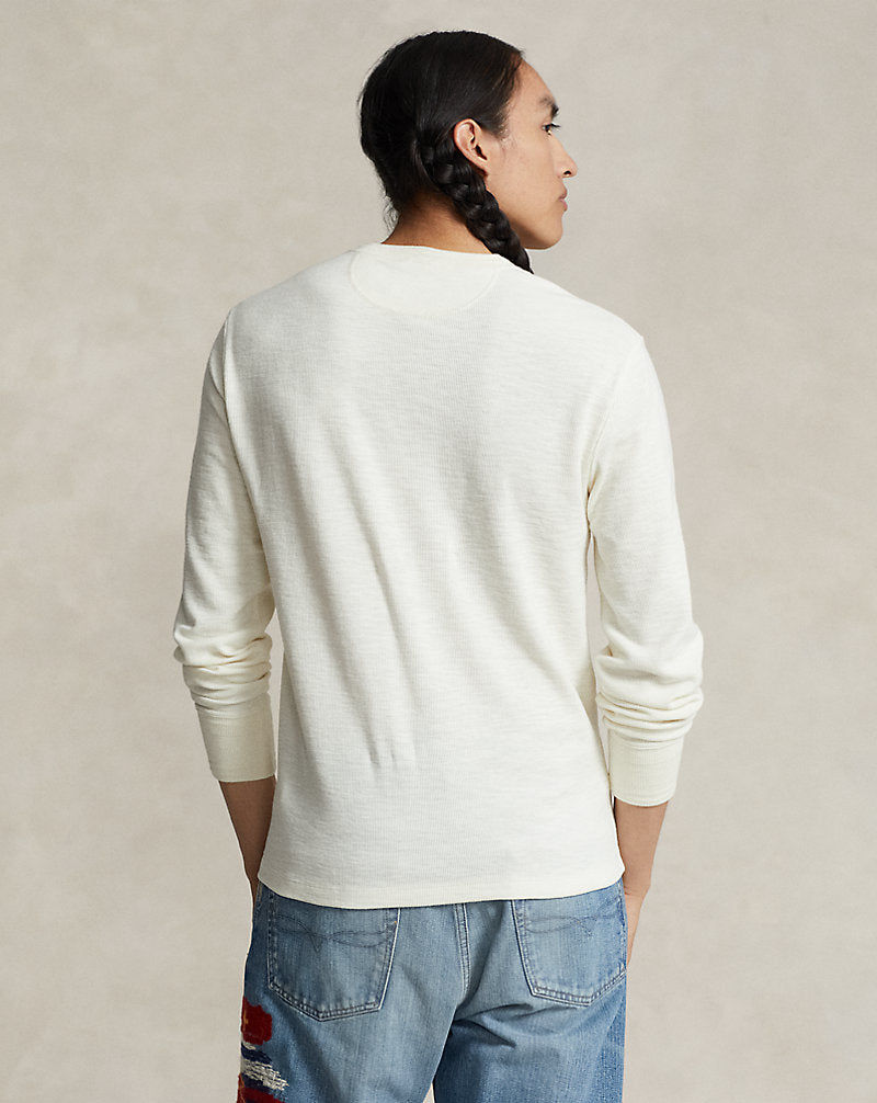 Naiomi Glasses Henley Shirt Warm Cream