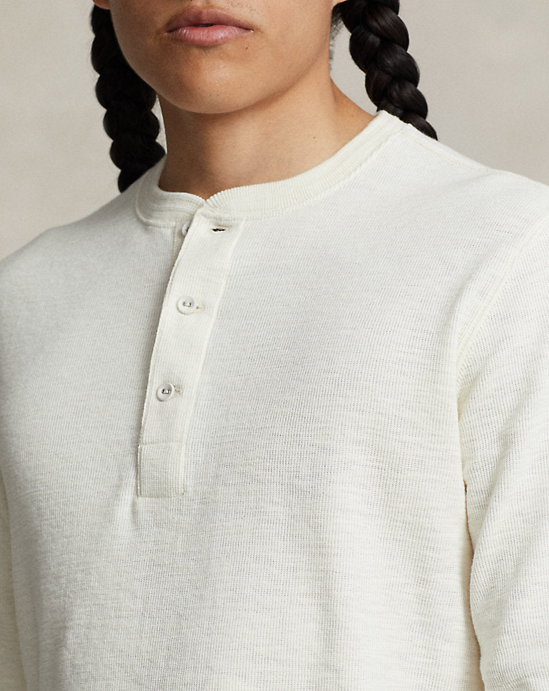 Naiomi Glasses Henley Shirt Warm Cream