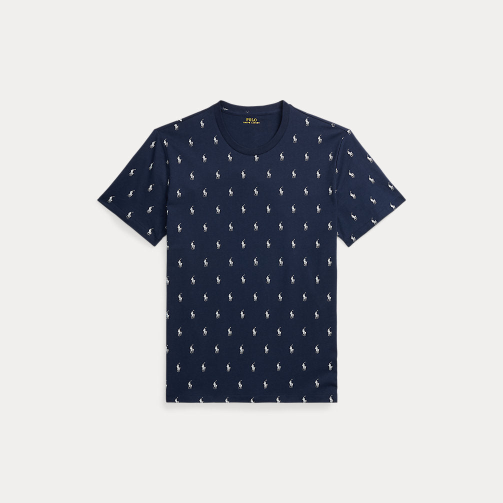 Allover Pony Cotton Jersey Sleep Shirt Cruise Navy