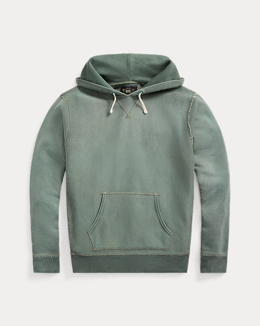 Garment-Dyed Fleece Hoodie Collegiate Green