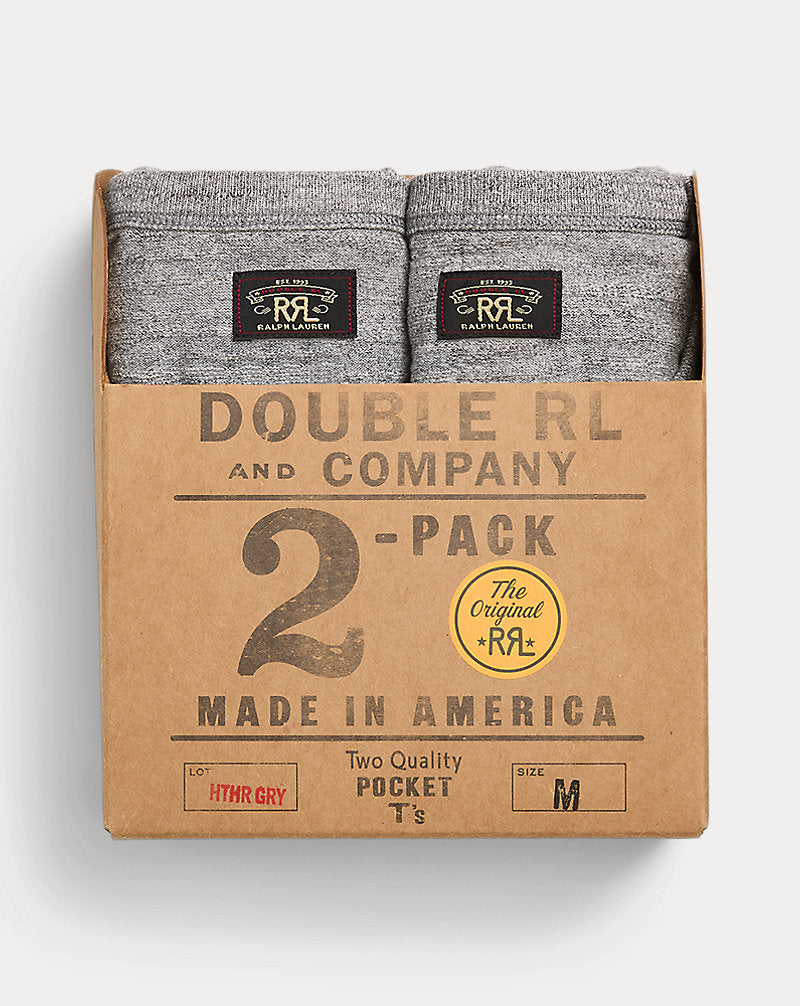 Jersey Pocket T-Shirt 2-Pack Grey Heather
