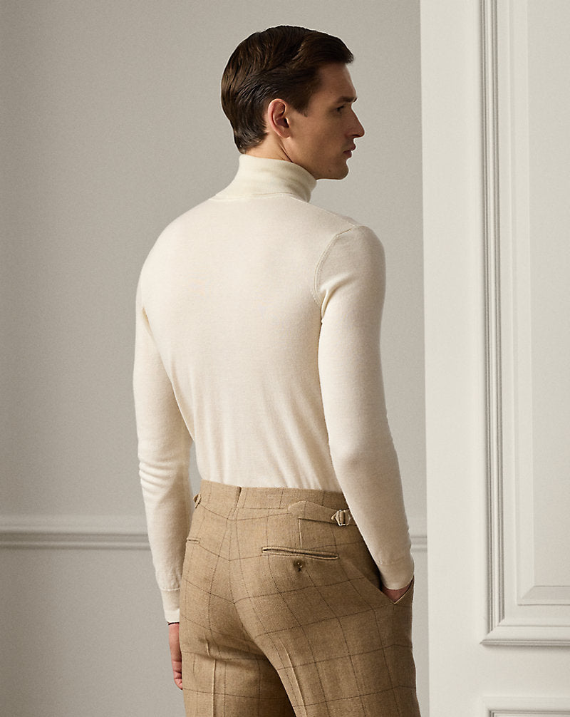 Cashmere Roll Neck Jumper Classic Cream