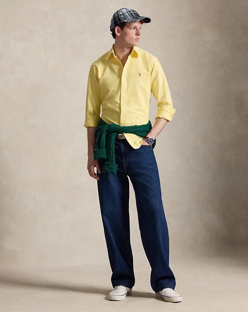 Custom Fit Oxford Shirt Yellow Oxford