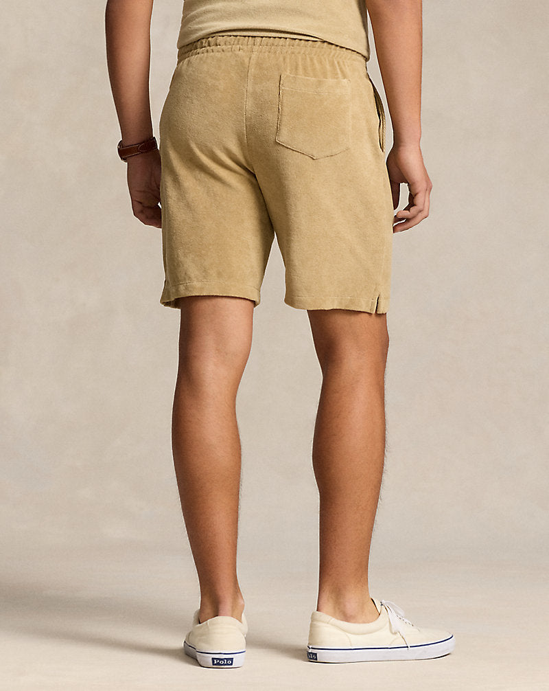 19-cm Terry Drawstring Short Coastal Beige
