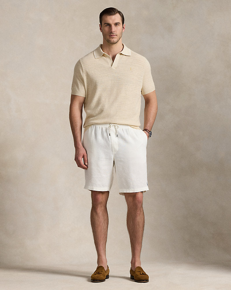 Polo Prepster Linen Short Deckwash White