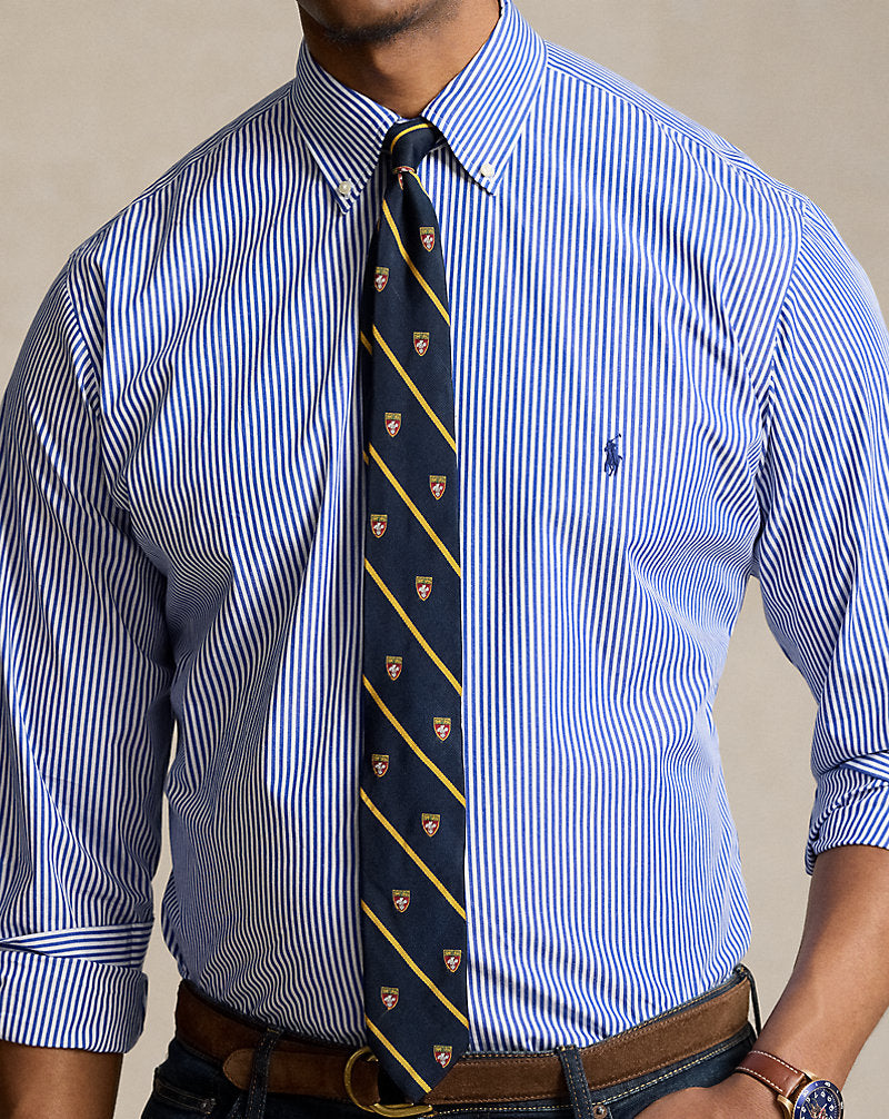 Bengal-Stripe Stretch Poplin Shirt Blue/White Bengal Stripe