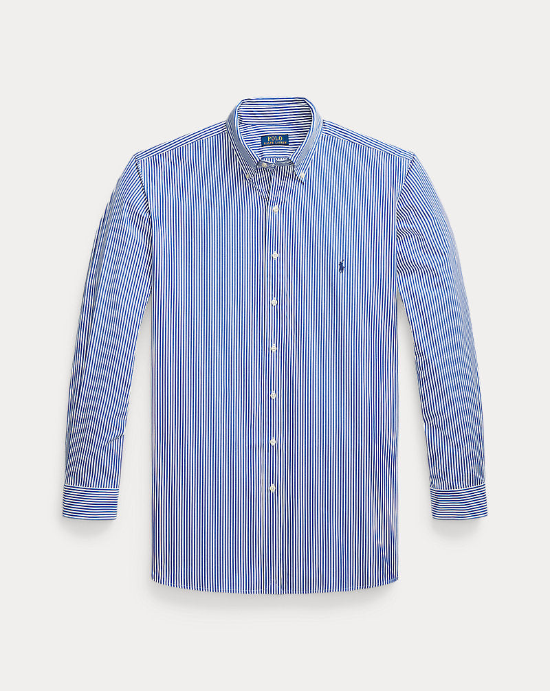 Bengal-Stripe Stretch Poplin Shirt Blue/White Bengal Stripe
