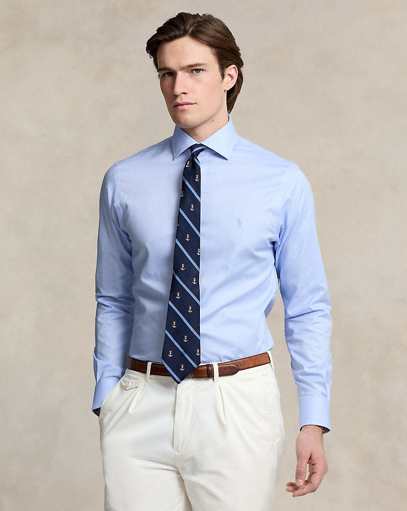 Regent Slim Fit Textured Shirt 3183c Blue/White