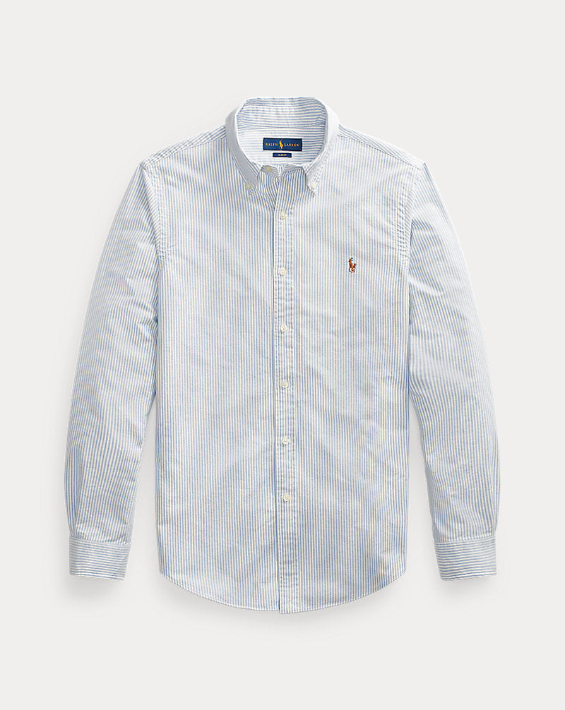 Slim Fit Striped Oxford Shirt Blue/White