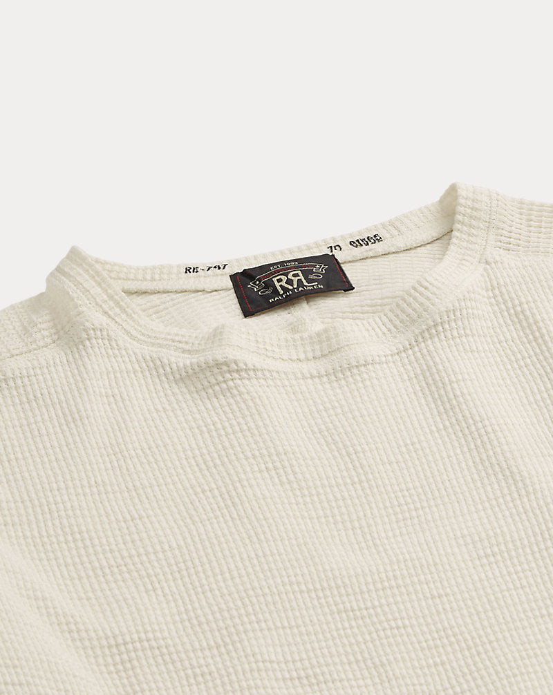 Waffle-Knit Crewneck Paper White