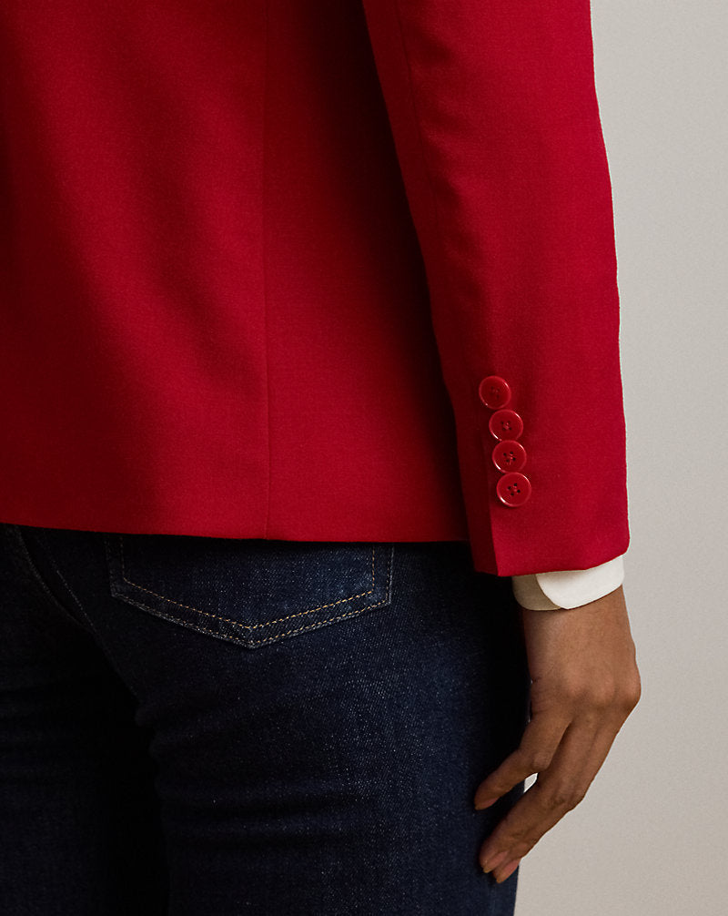 Wool Flannel Blazer Festive Red