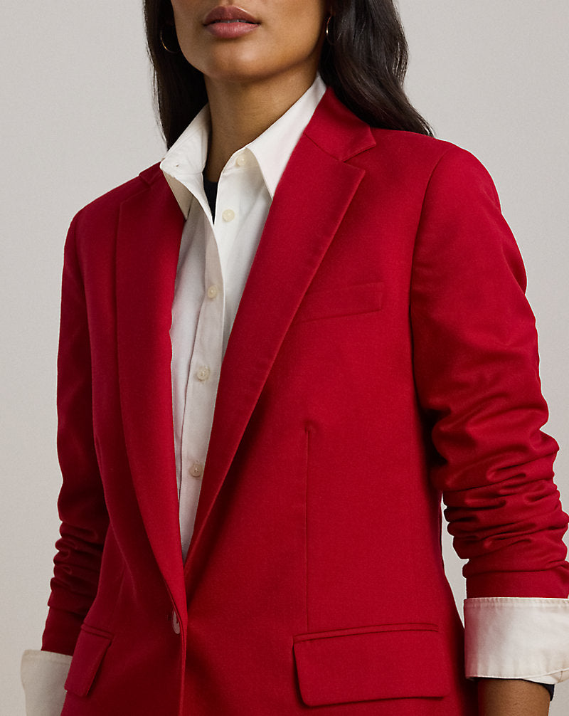 Wool Flannel Blazer Festive Red