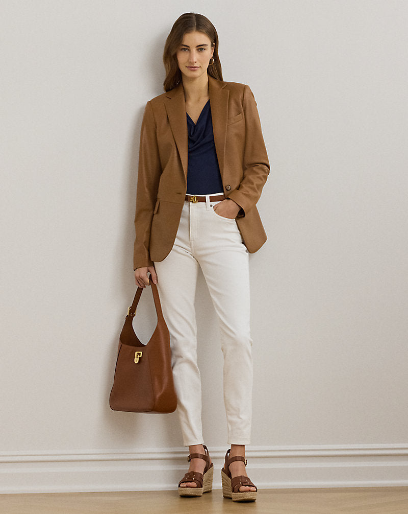 Lambskin Blazer Cuoio Leather
