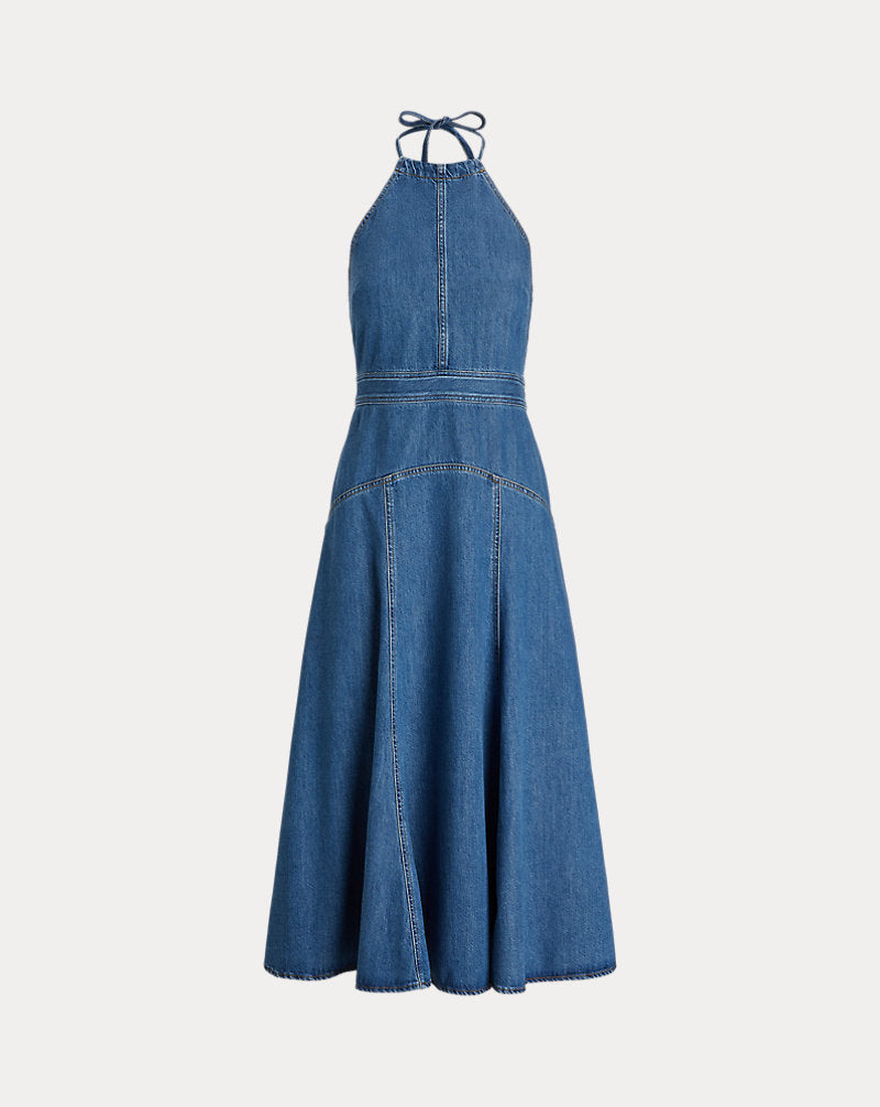 Denim Halter Dress Pirra Wash