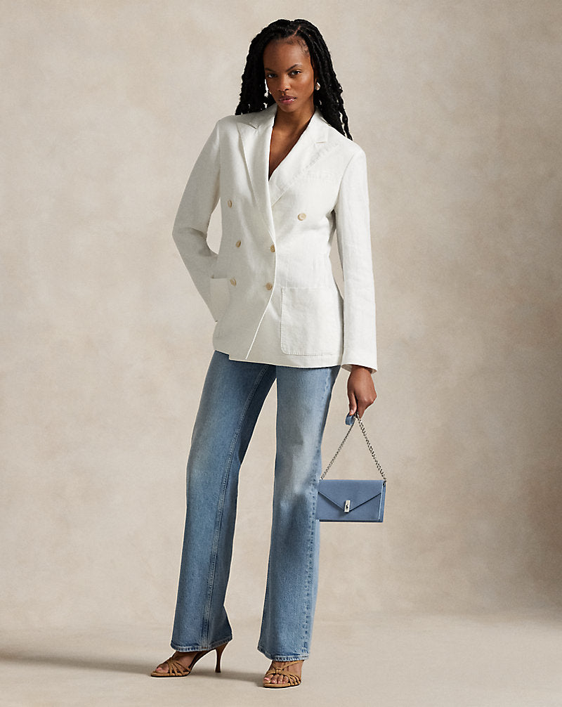 Double-Breasted Linen Blazer Nevis