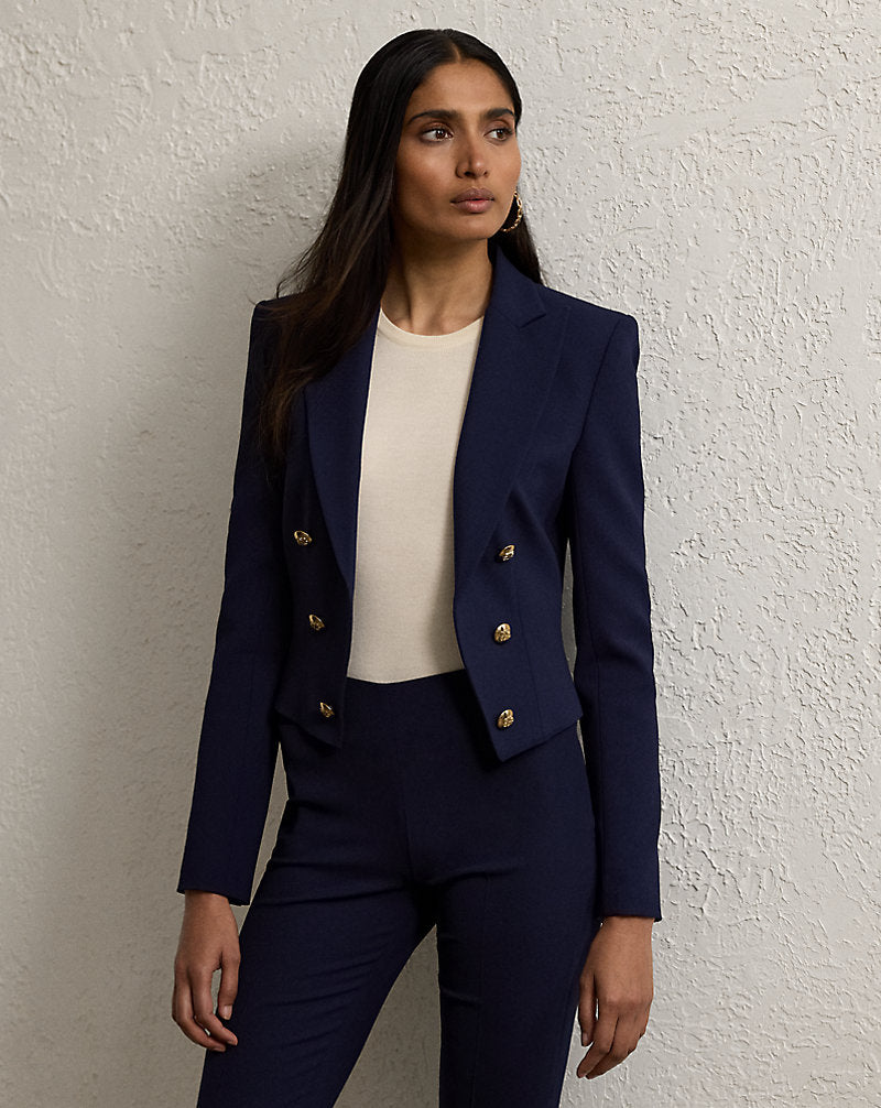 Spencer Wool Crepe Tuxedo Jacket Lux Navy