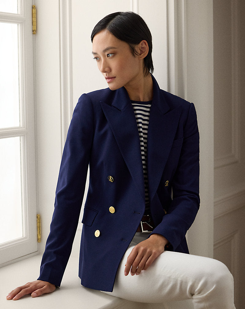 Camden Wool Crepe Jacket Lux Navy