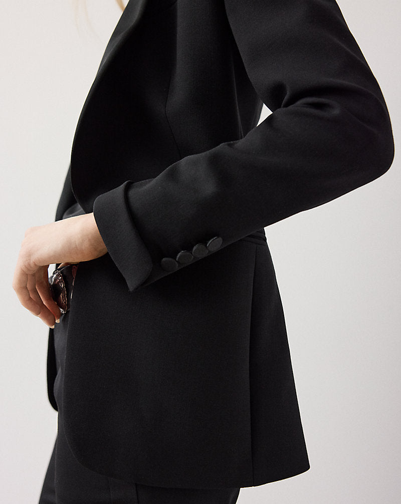 Sawyer Wool Crepe Tuxedo Jacket Black