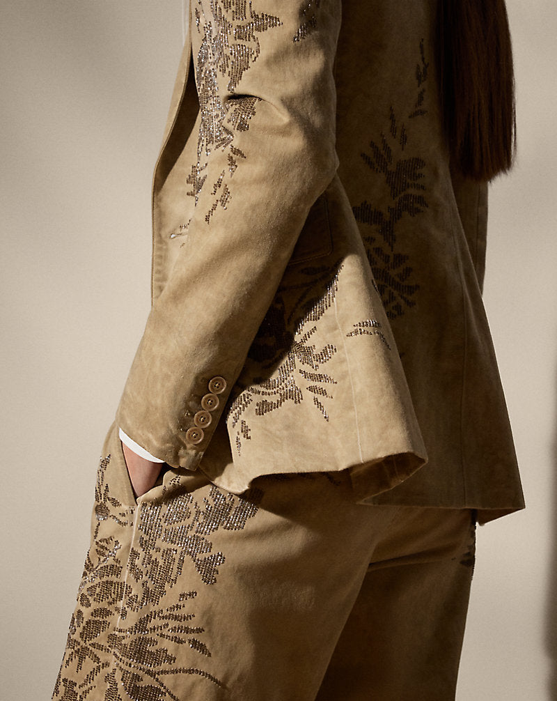 Parker Embellished Cotton Chino Jacket Lux Tan