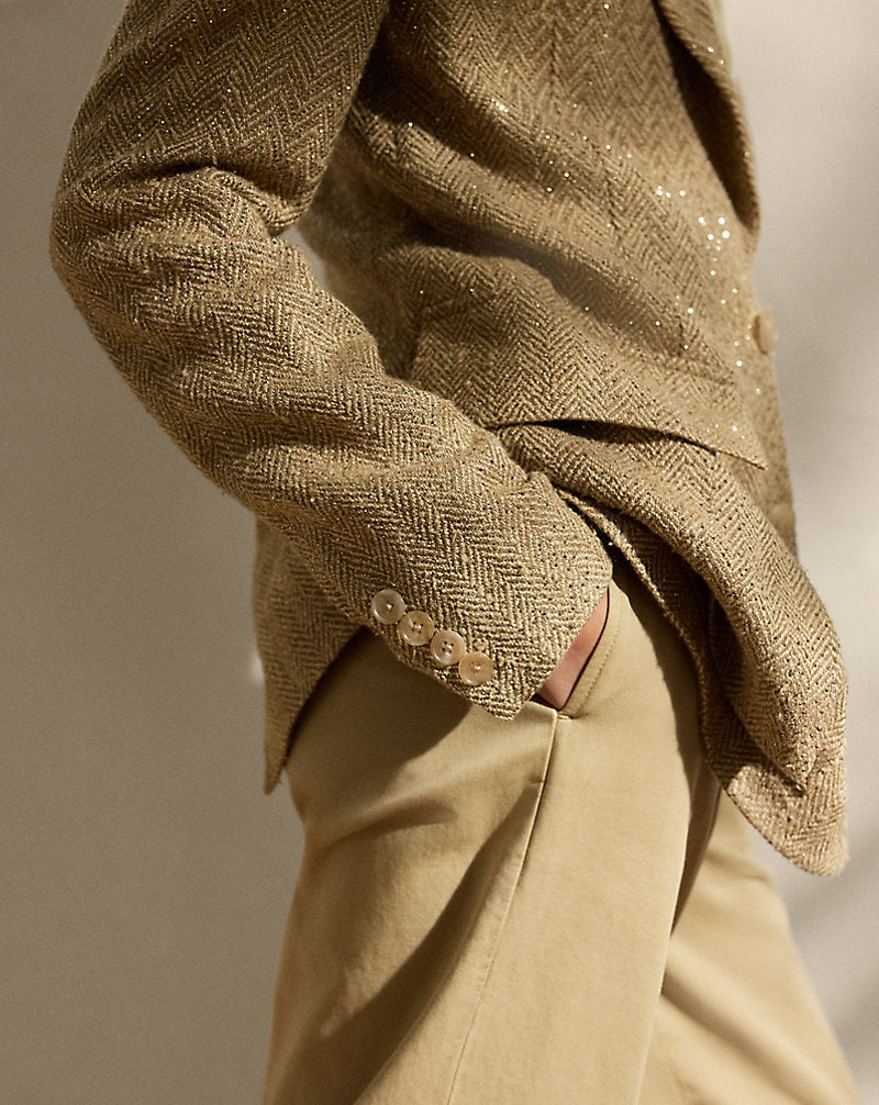 Preston Embellished Tweed Jacket Tan